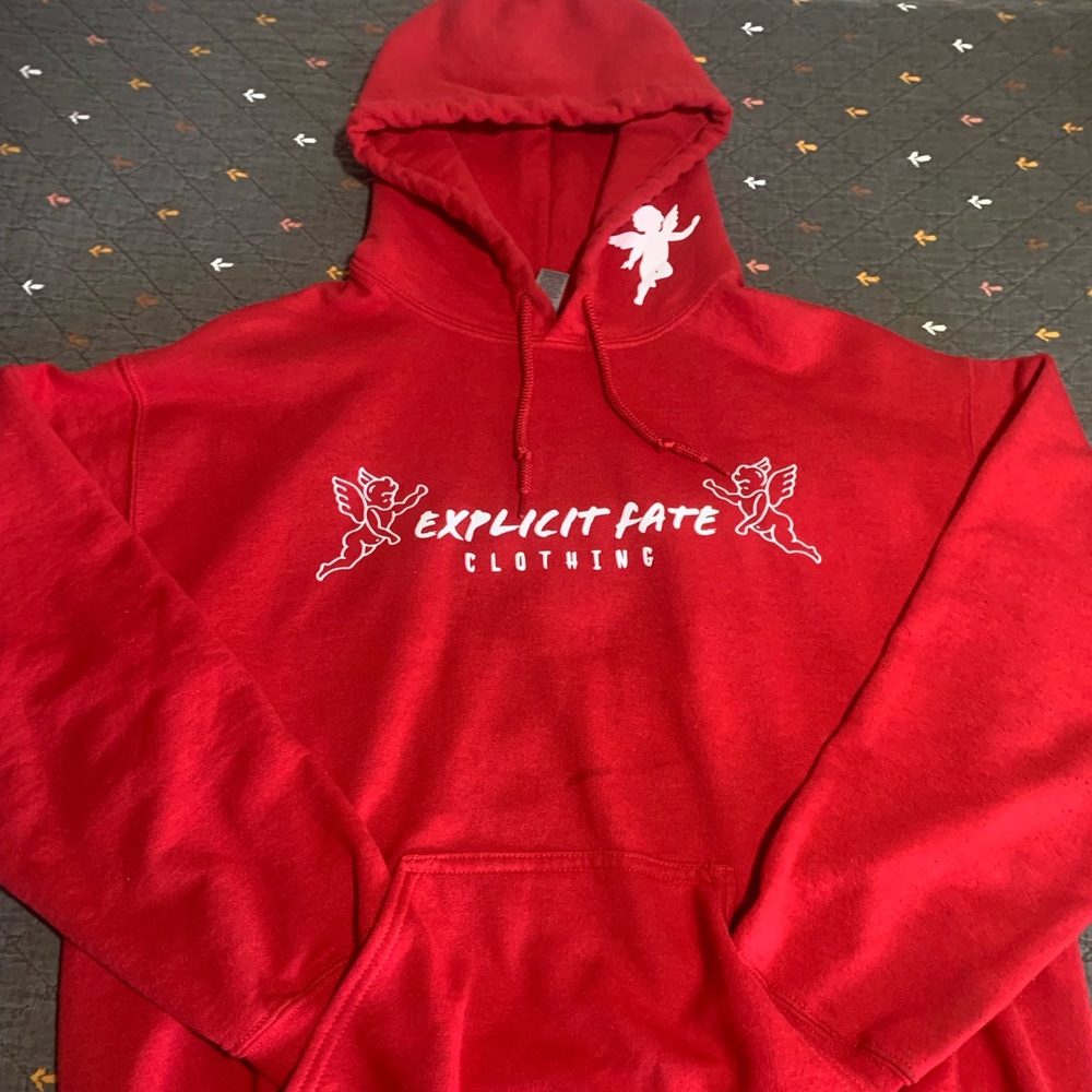 Red Graphic Hoodie | M